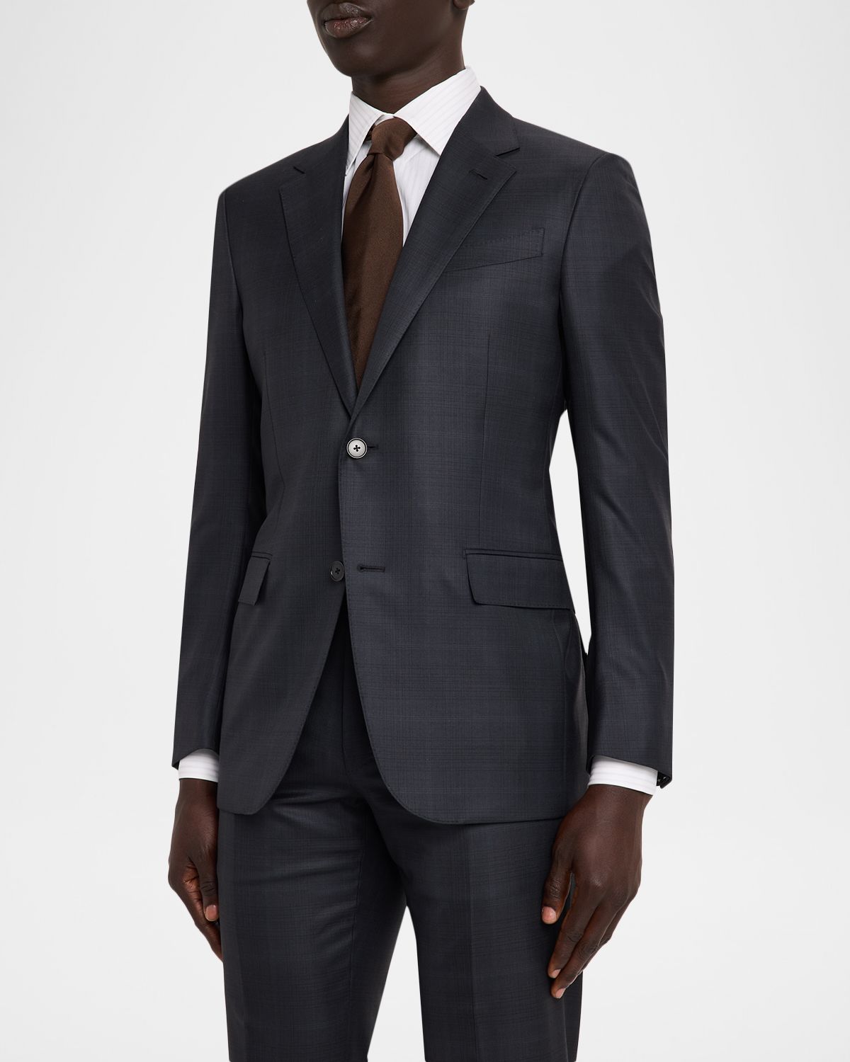 ZEGNA Men 's 15milmil15 Wool Tonal Plaid Two-Piece Suit | Thumbnail 4 ZEGNA Men 's 15milmil15 Wool Tonal Plaid Two-Piece Suit | Thumbnail 4