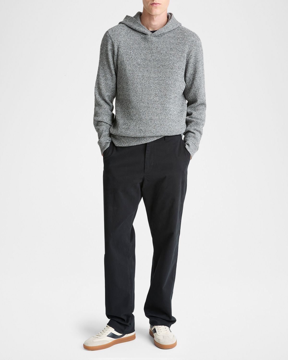 Vince Men 's Brushed Waffle Hoodie