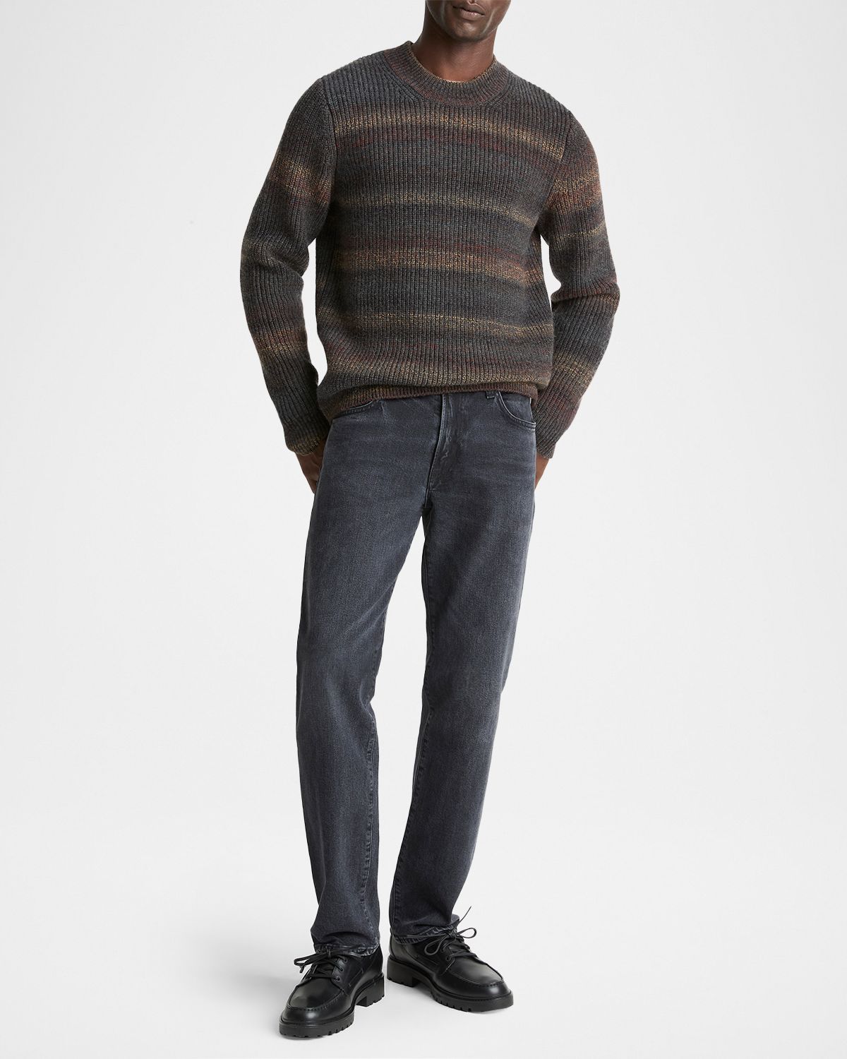 Vince Men 's Space-Dye Shaker Wool-Blend Crewneck Sweater