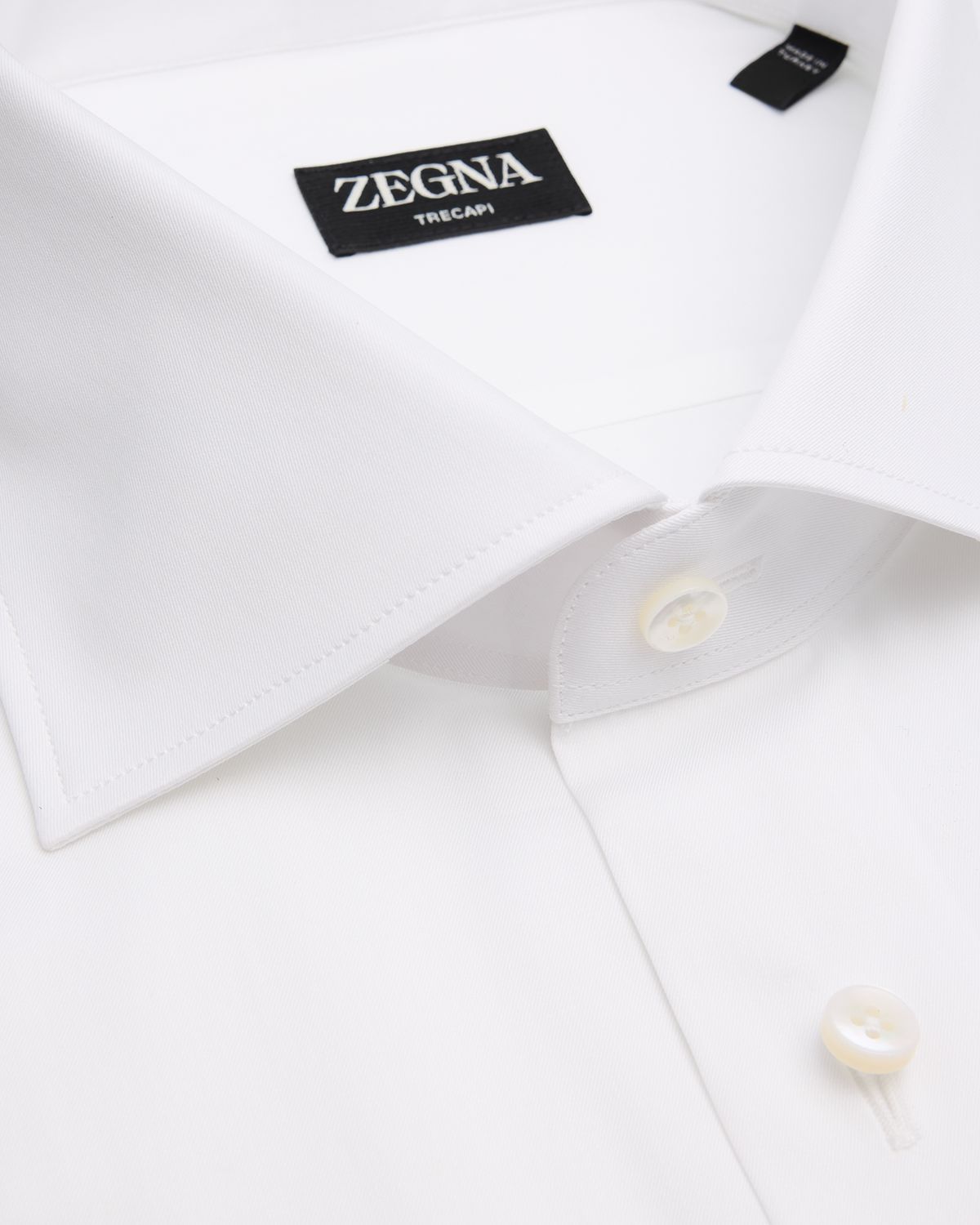 ZEGNA Men 's Solid Trecapi 3-Ply Cotton Dress Shirt