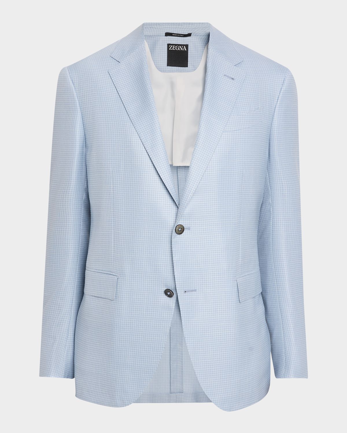 ZEGNA Men 's Wool Gingham Single-Breasted Sport Coat