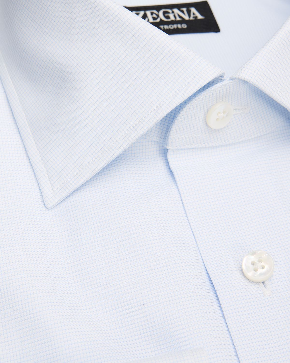 ZEGNA Men 's Trofeo Cotton Micro-Check Dress Shirt
