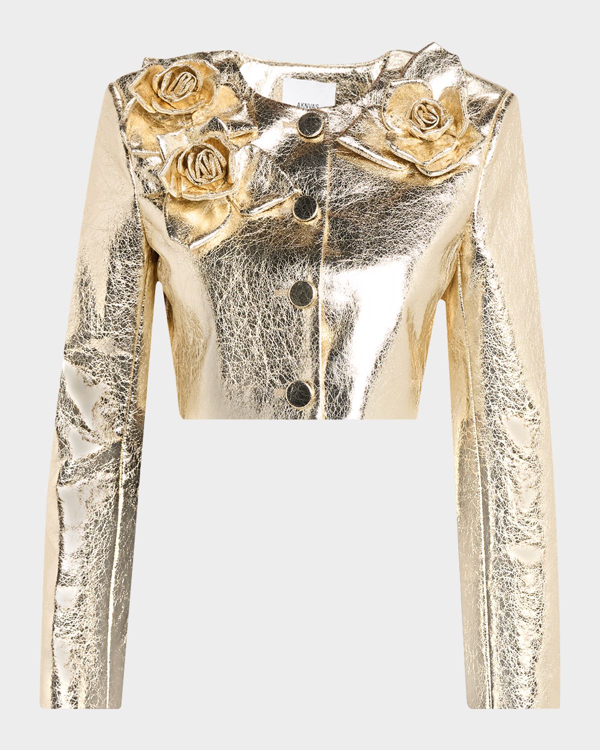 AKNVAS Signe Metallic Jacket with Flower Appliqué | Thumbnail 6 AKNVAS Signe Metallic Jacket with Flower Appliqué | Thumbnail 6
