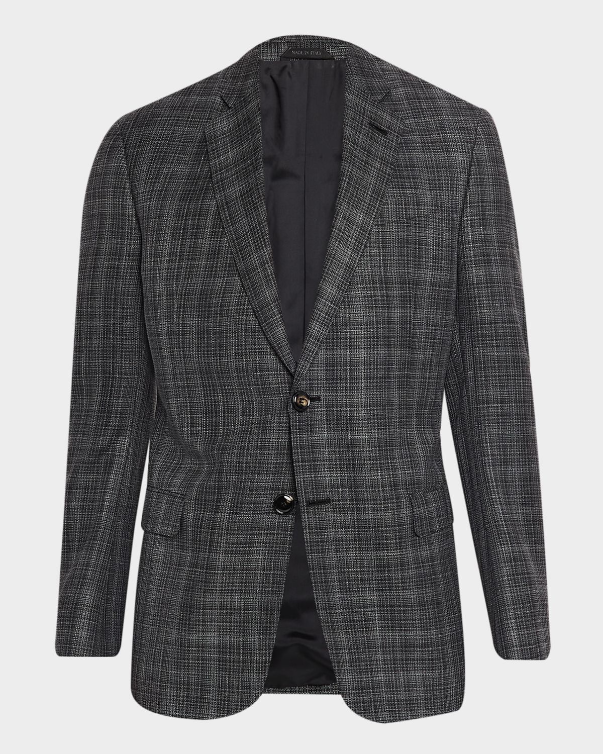 Giorgio Armani Men 's Wool, Silk and Linen Plaid Sport Coat
