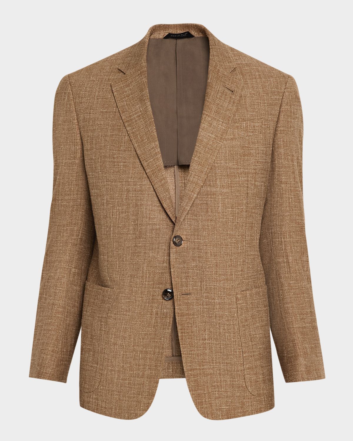 Giorgio Armani Men 's Wool, Silk and Linen Crosshatch Sport Coat