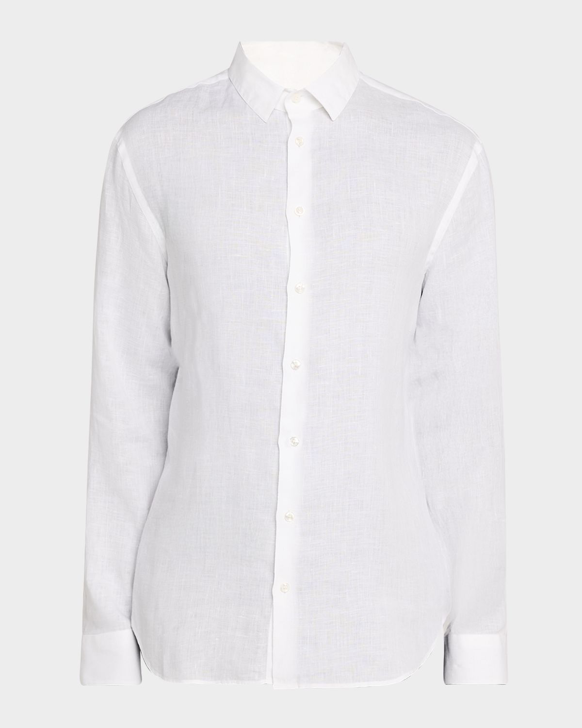 Giorgio Armani Men 's Solid Linen Button-Down Shirt