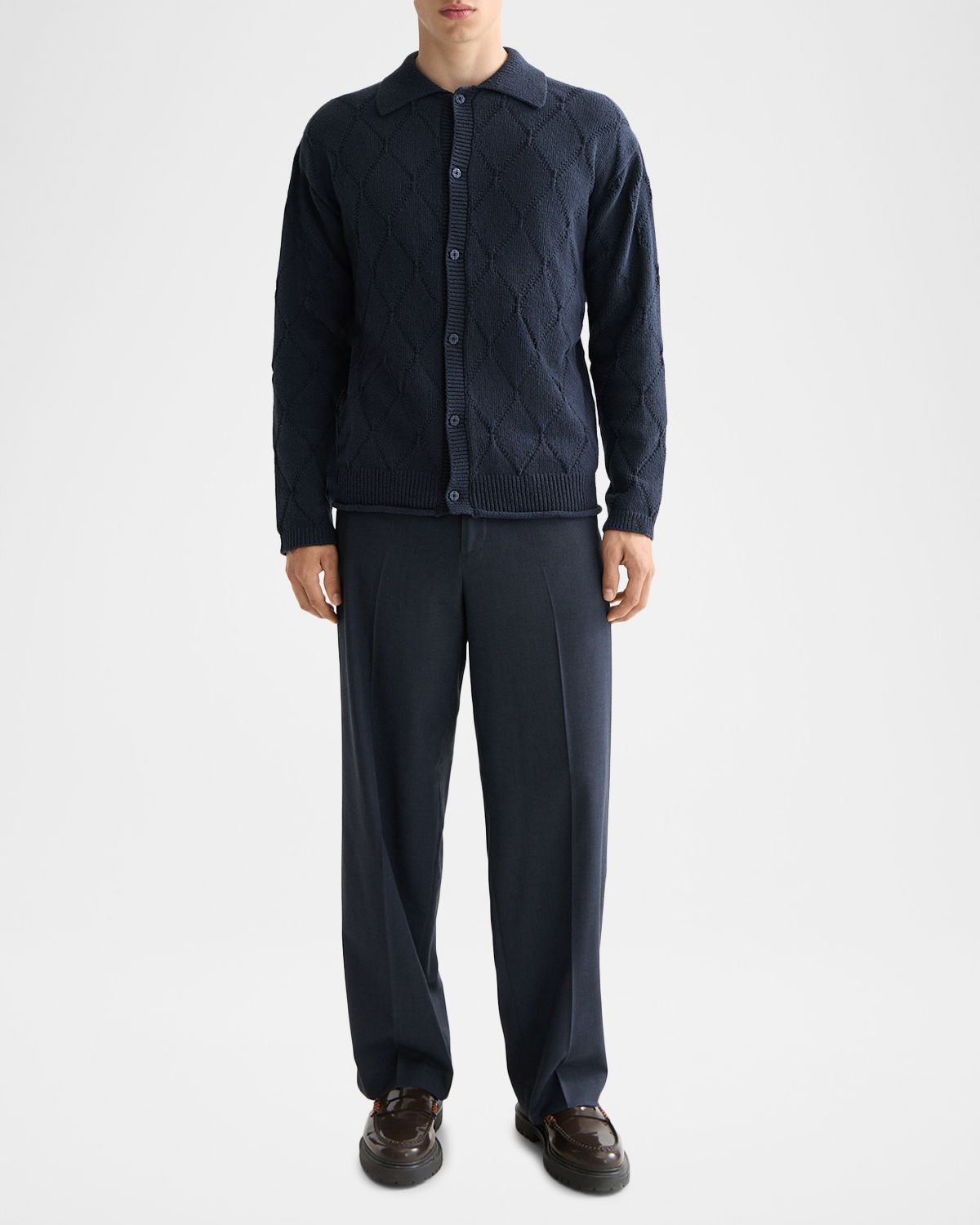 Scotch & Soda Men 's Openwork Knit Button-Down Shirt | Thumbnail 5 Scotch & Soda Men 's Openwork Knit Button-Down Shirt | Thumbnail 5