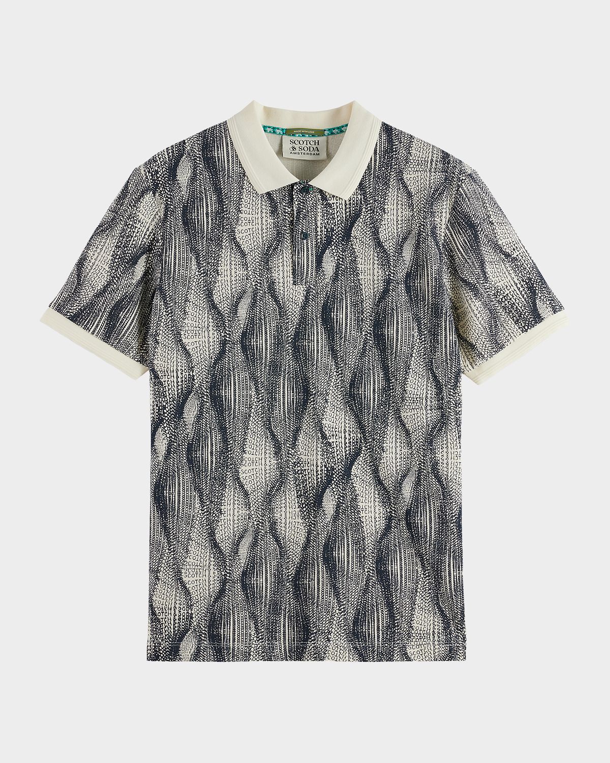 Scotch & Soda Men 's Cotton Micro-Logo Classic Fit Polo Shirt | Thumbnail 6 Scotch & Soda Men 's Cotton Micro-Logo Classic Fit Polo Shirt | Thumbnail 6