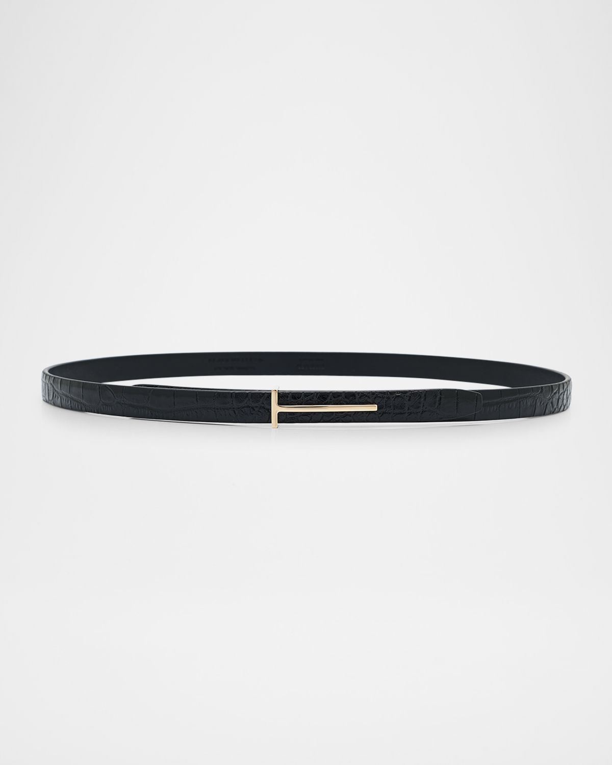 TOM FORD Croc-Effect Leather Belt