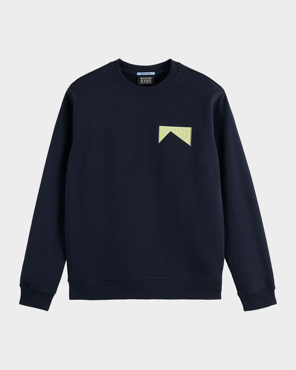 Scotch & Soda Men 's Front and Back Artwork Cotton Sweatshirt | Thumbnail 6 Scotch & Soda Men 's Front and Back Artwork Cotton Sweatshirt | Thumbnail 6