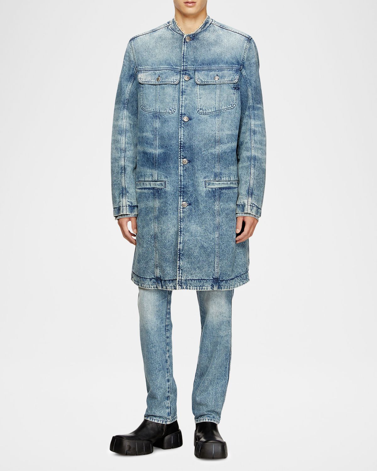 Diesel en 's Long Denim Jacket