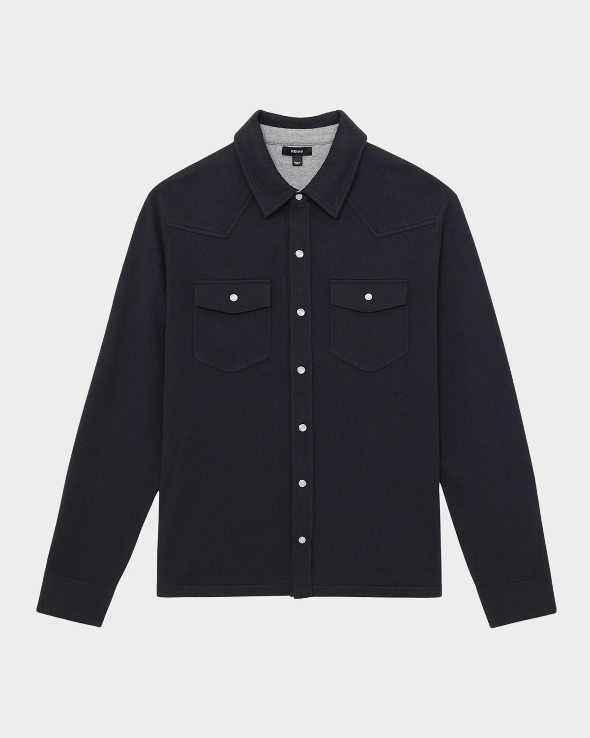 Reiss en 's Ledger Cotton and Cashmere Western Knit Overshirt | Thumbnail 6 Reiss en 's Ledger Cotton and Cashmere Western Knit Overshirt | Thumbnail 6