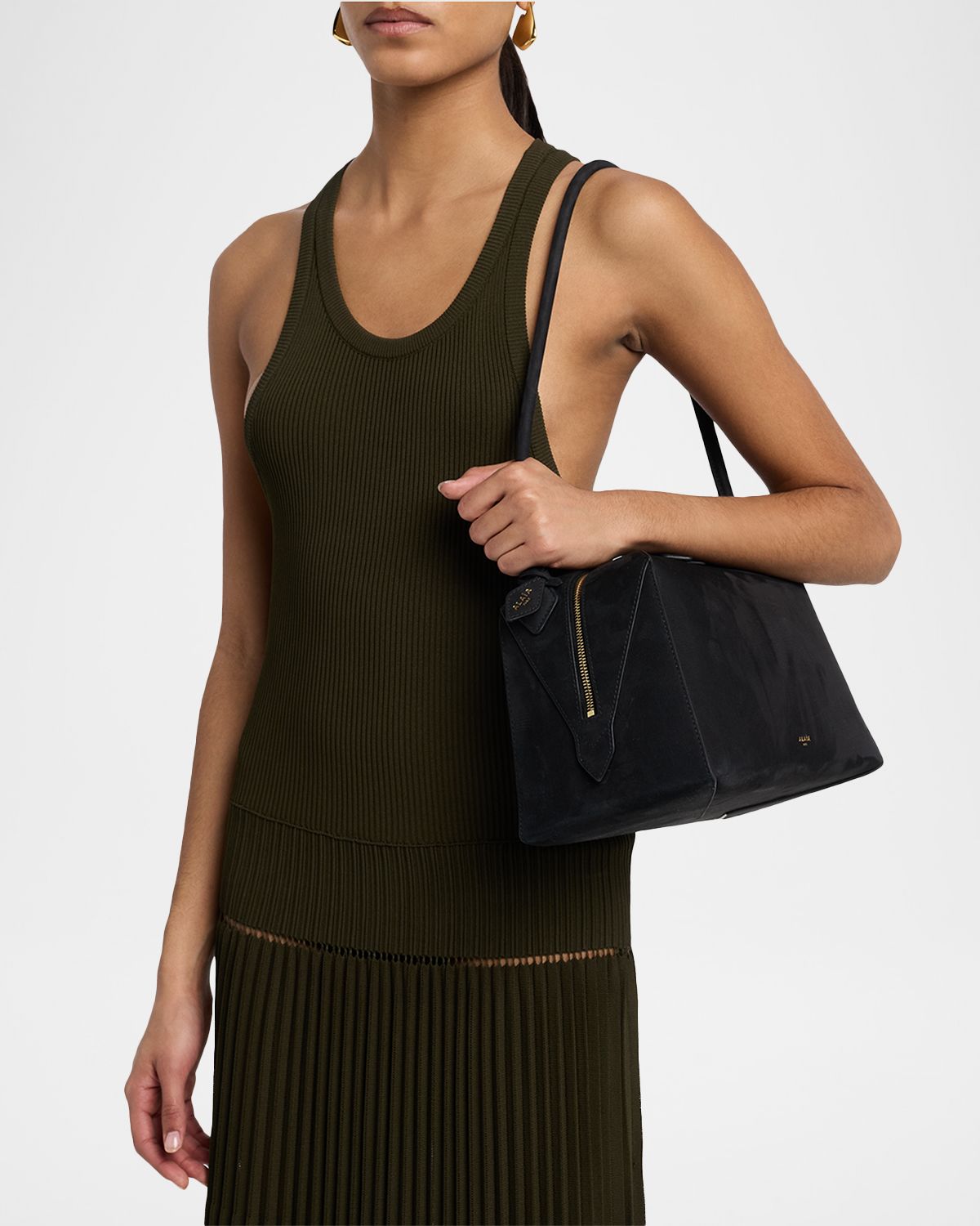 ALAIA Le Bouledogue Bowling Shoulder Bag in Nubuck Leather | Thumbnail 11 ALAIA Le Bouledogue Bowling Shoulder Bag in Nubuck Leather | Thumbnail 11