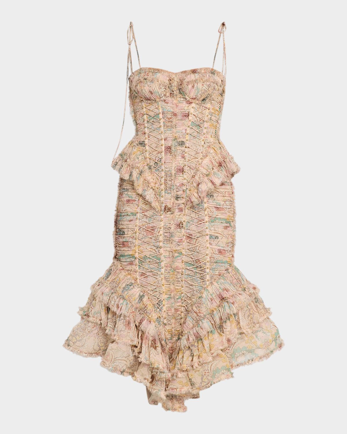 Zimmermann Rebellion Frayed Midi Dress