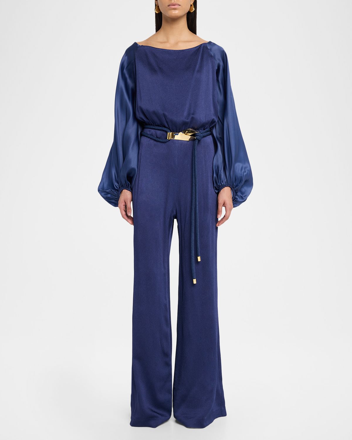Silvia Tcherassi Geraldine Satin Jumpsuit