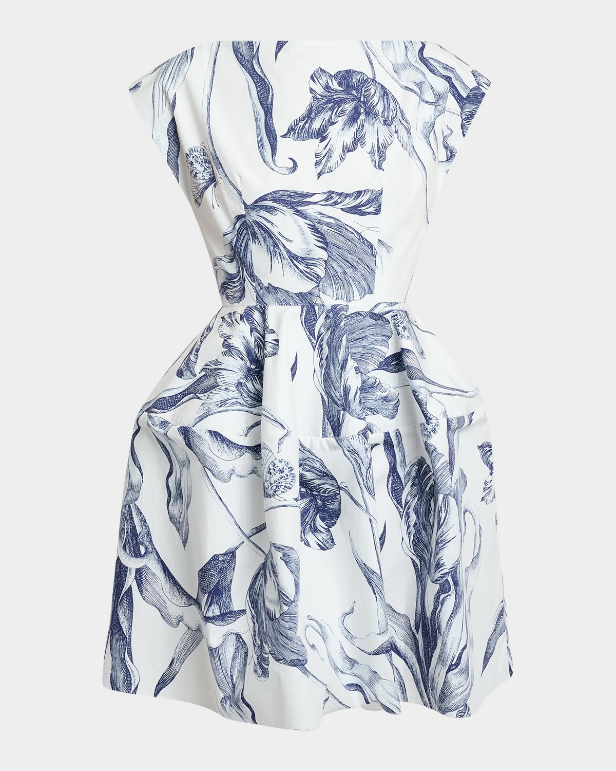 Erdem Floral-Print Short-Sleeve Midi Shirtdress