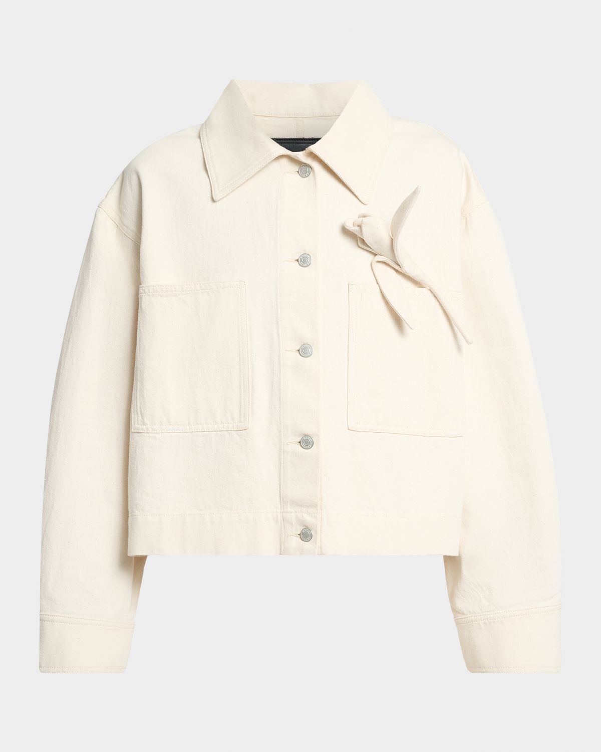 Erdem Tulip Applique Oversized Denim Jacket