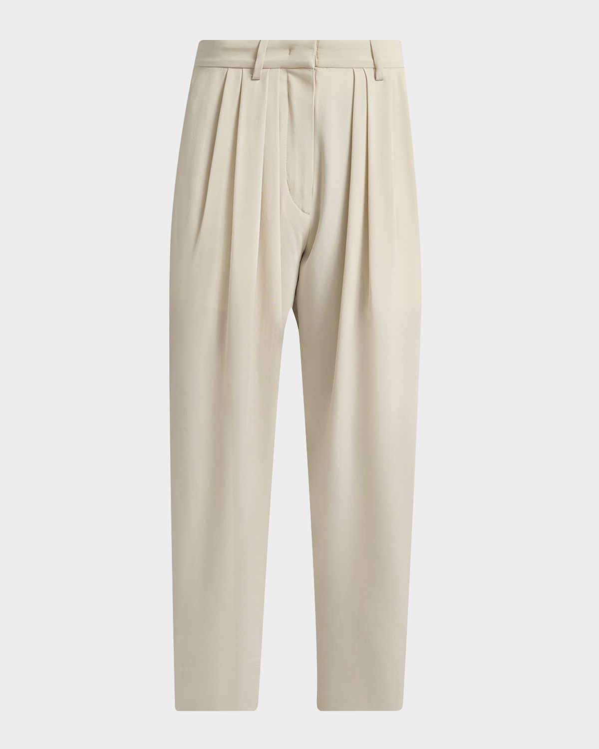 Isabel Marant Janice Double-Pleated Straight-Leg Trousers