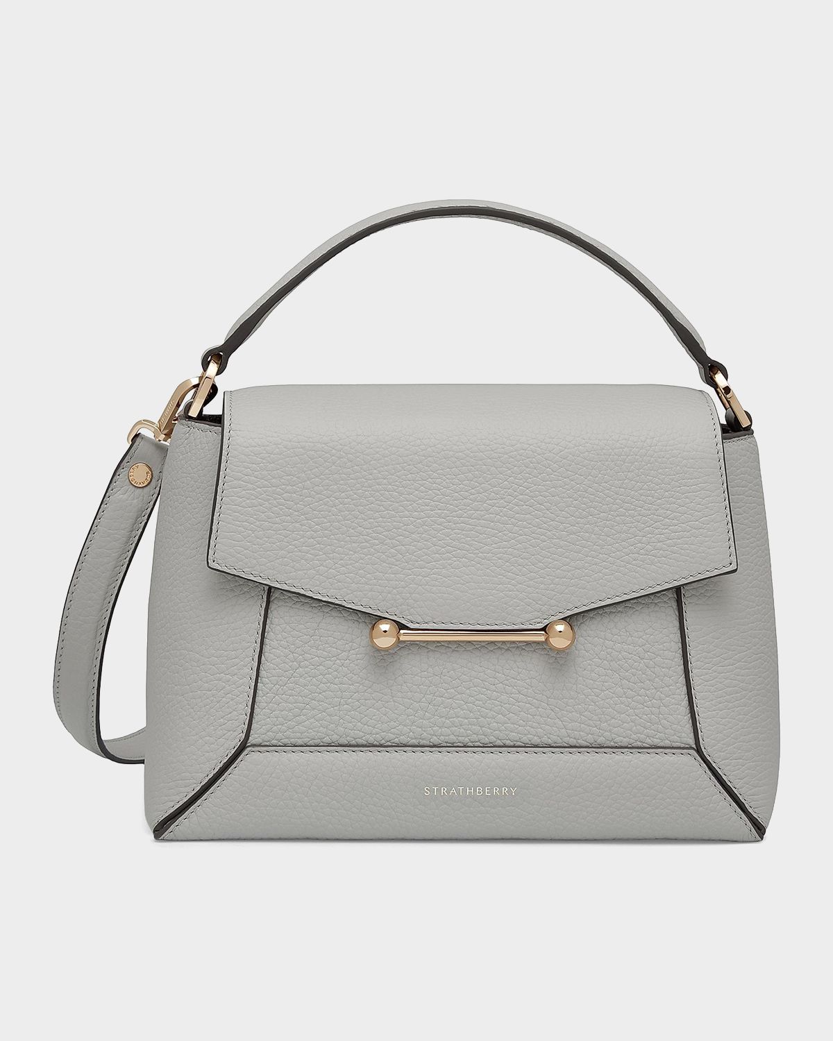 STRATHBERRY Mosaic Grain Leather Top-Handle Bag