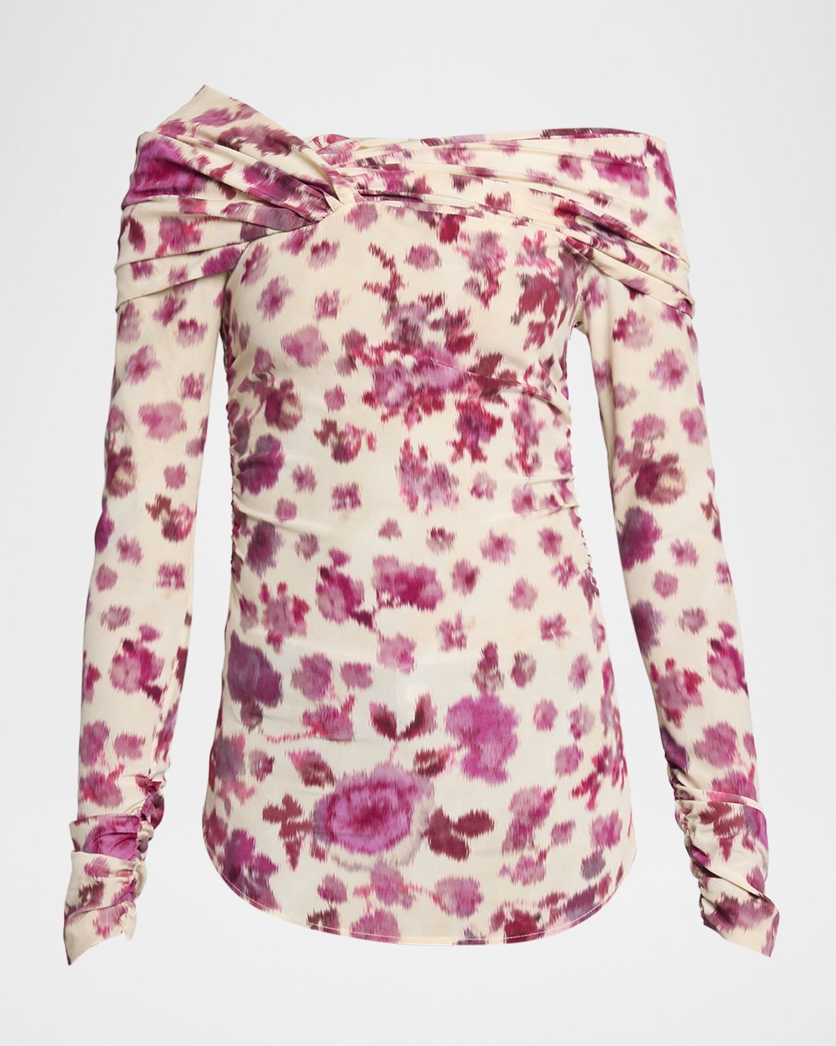 Isabel Marant Danka Draped Stretch Silk Top