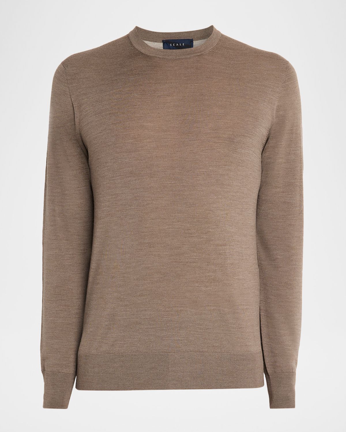 Sease Men 's Virgin Wool Heathered Crewneck Sweater