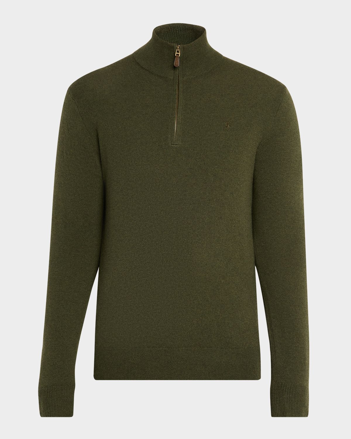 Polo Ralph Lauren Men 's Wool Embroidered Pony Quarter-Zip Sweater