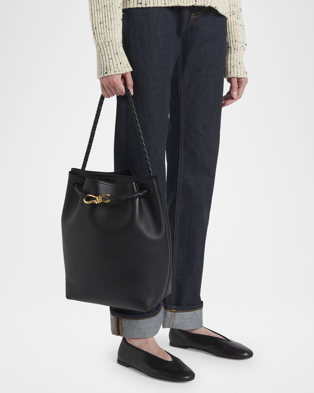 Bottega Veneta Borsa Leather Shoulder Bag