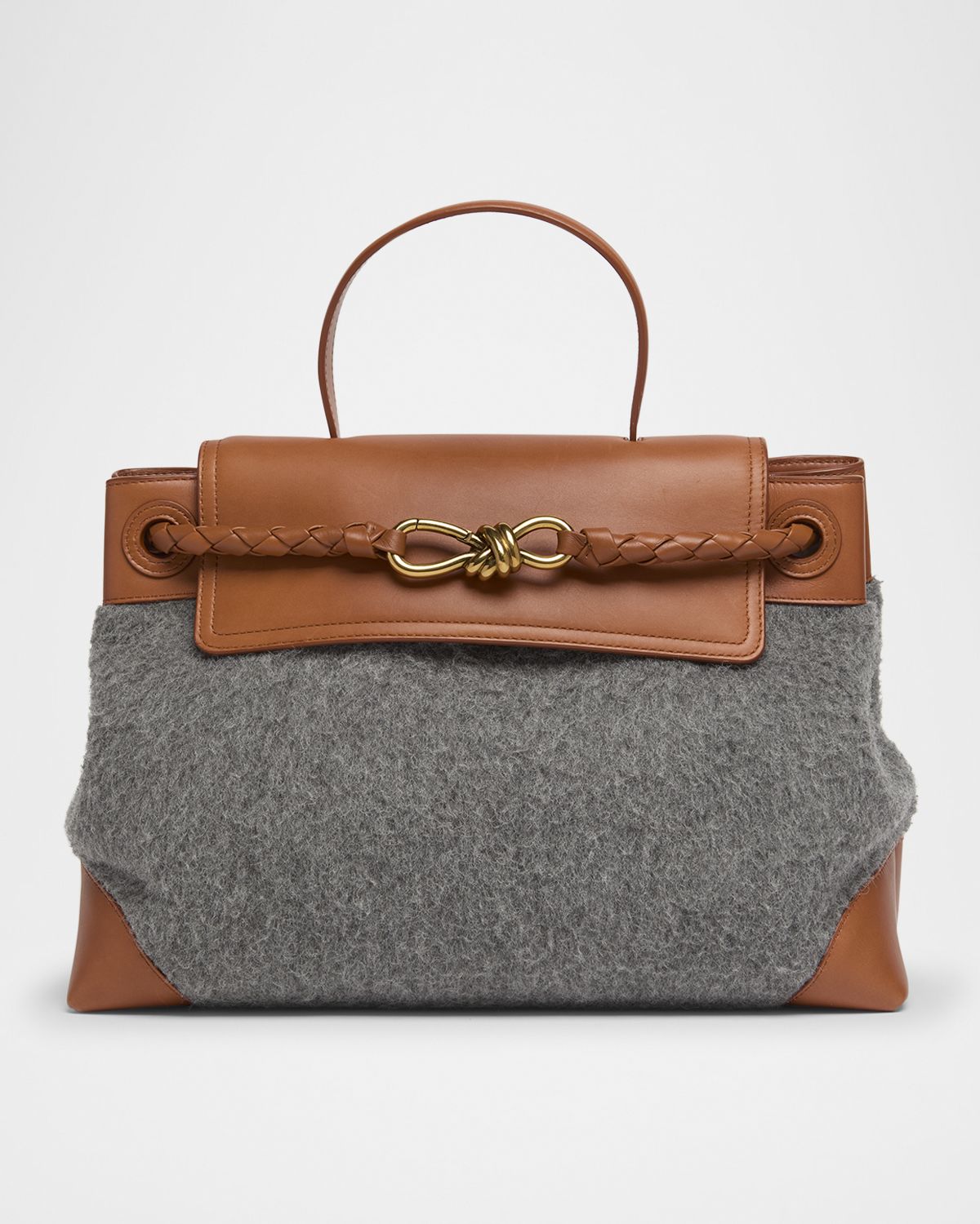 Bottega Veneta Ciao Ciao Medium Felt & Leather Top-Handle Bag | Thumbnail 7