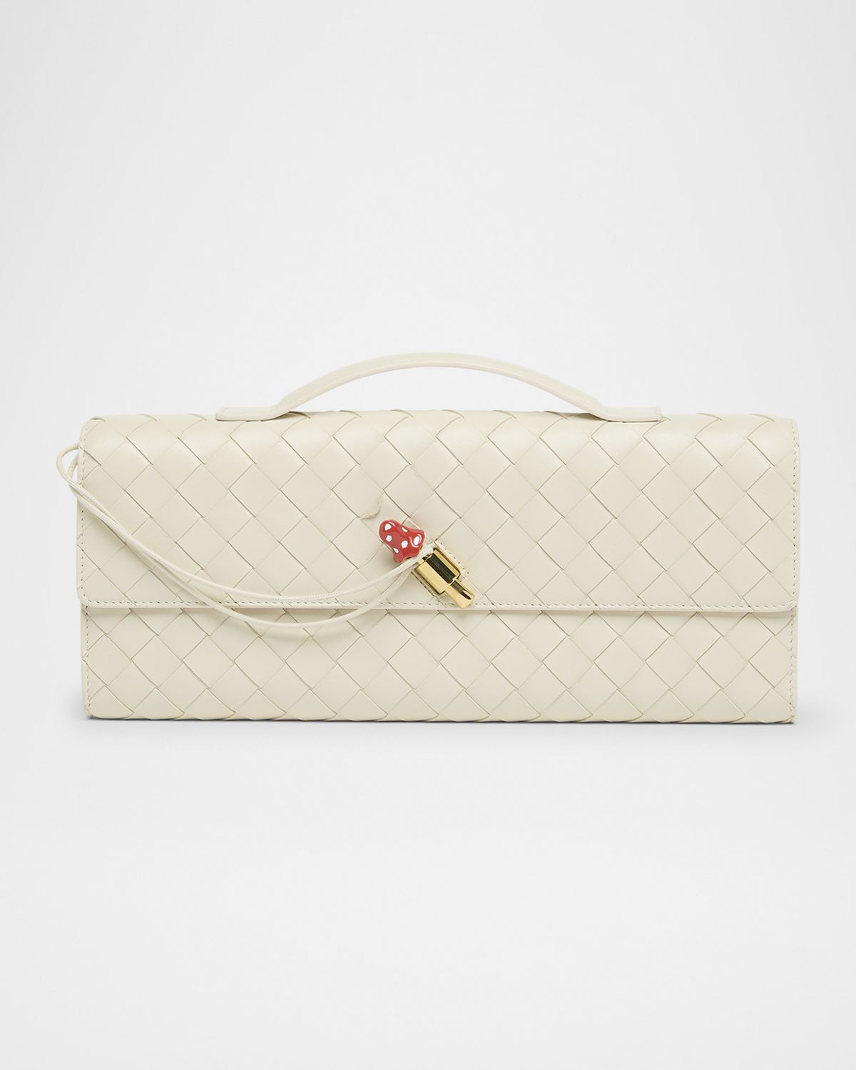 Bottega Veneta Andiamo Leather Clutch Bag