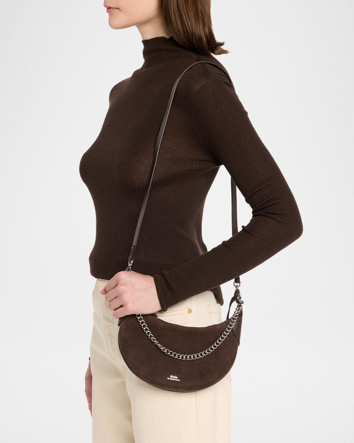 Polo Ralph Lauren Polo ID Suede Mini Chain Bag