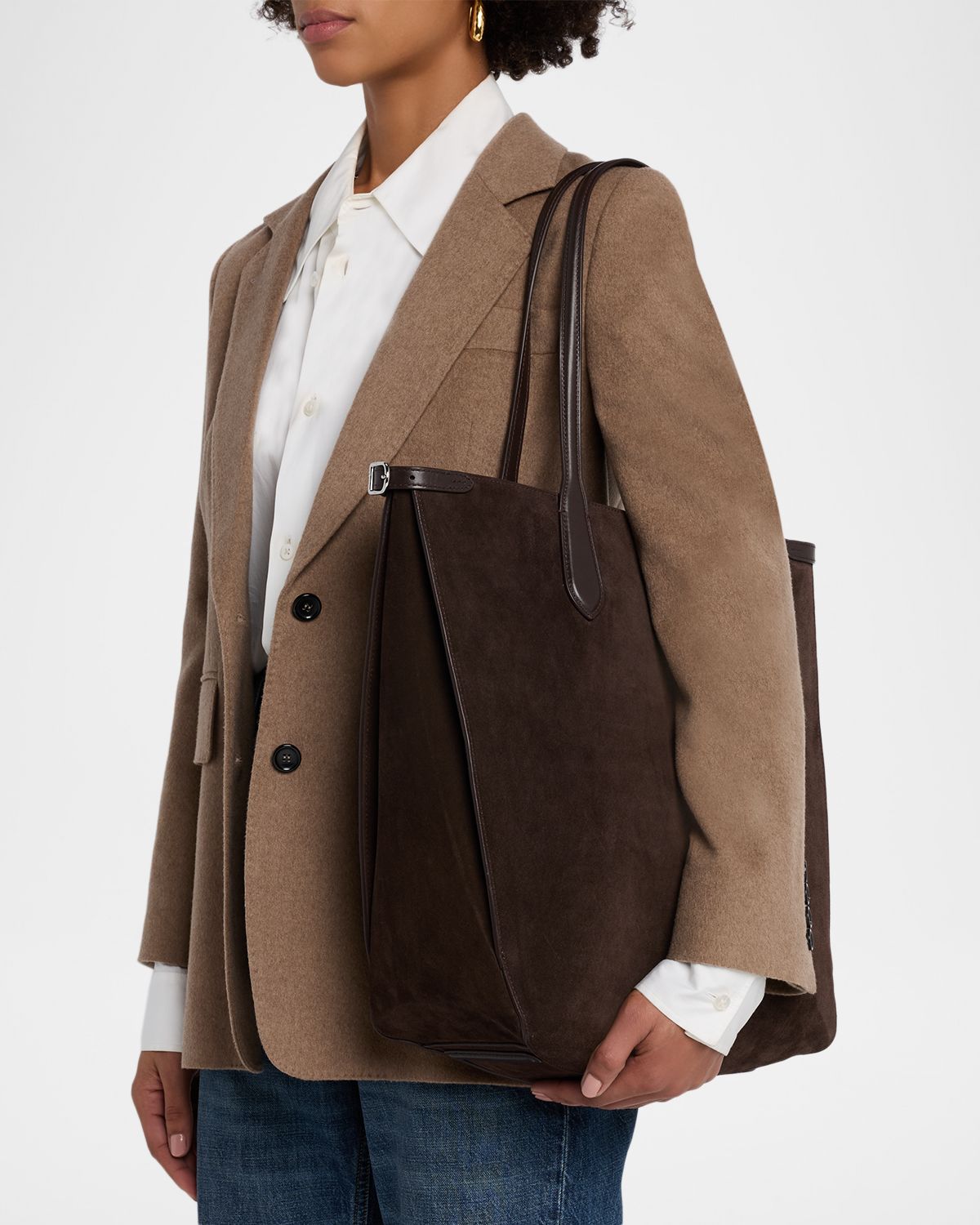 Polo Ralph Lauren Bellport Suede North-South Tote Bag