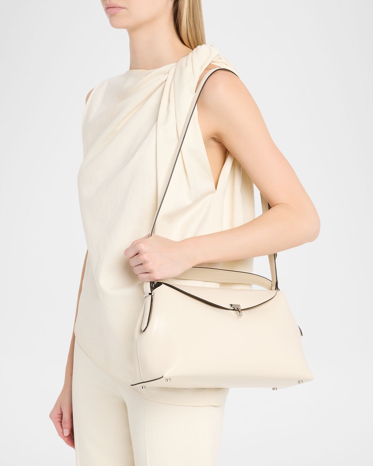 Toteme T-Lock Naplack Top-Handle Bag