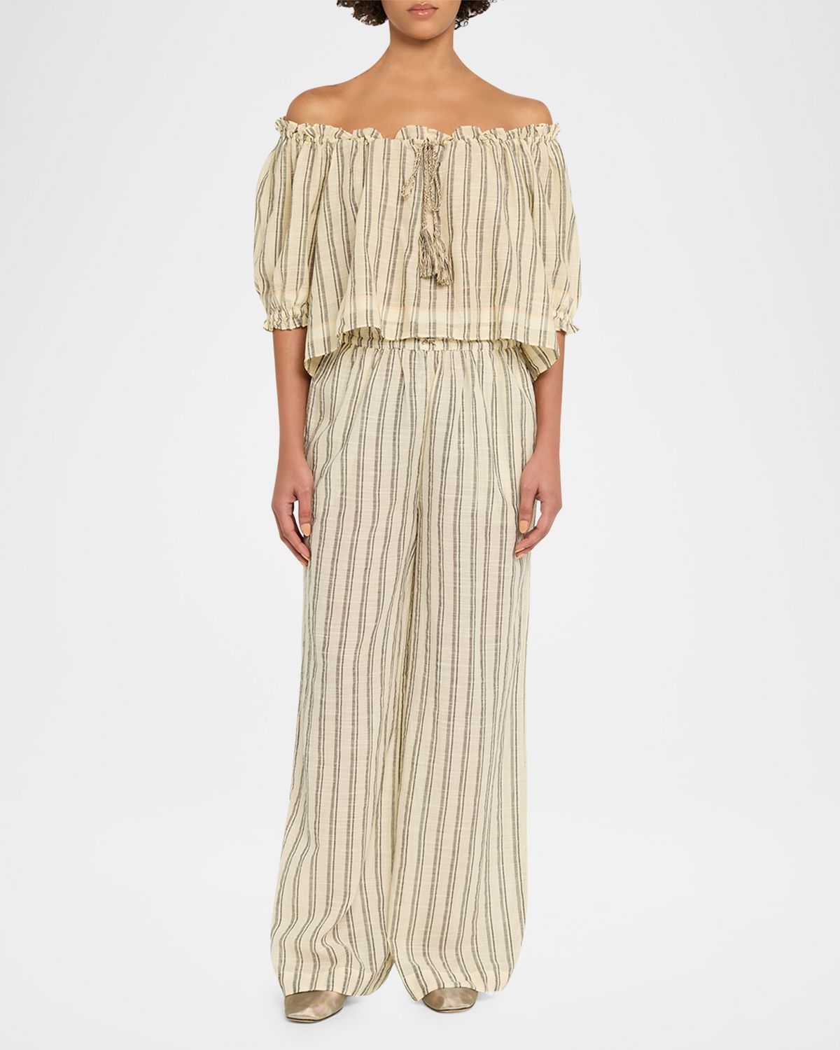 Ulla Johnson Josephine Stripe Coverup Pants