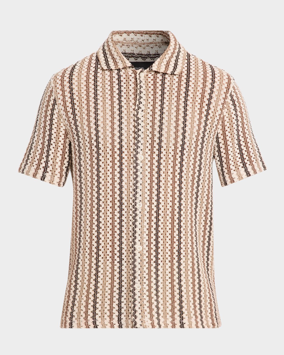 Vince Men 's Beach Stripe Italian Cotton-Blend Shirt