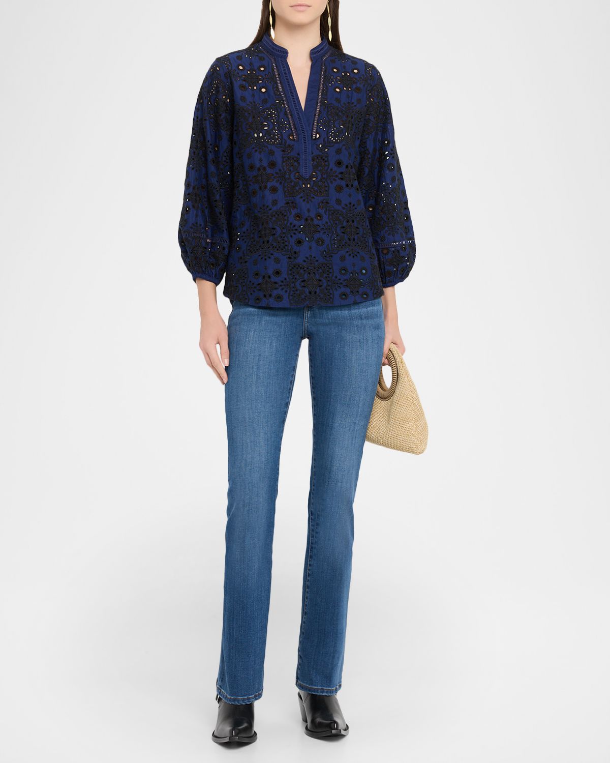 Figue Rylie Broderie Anglaise Peasant Top