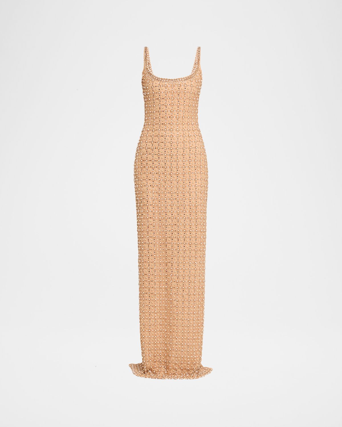 Pamella Roland Crystal Embroidered Tulle Column Gown | Thumbnail 6