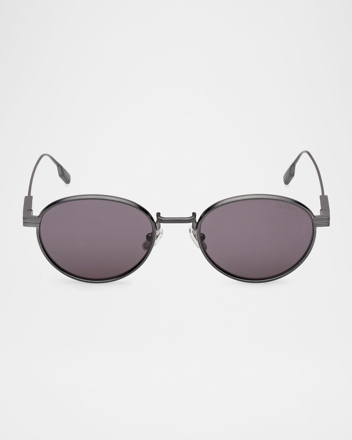 ZEGNA 52mm Metal Oval Sunglasses
