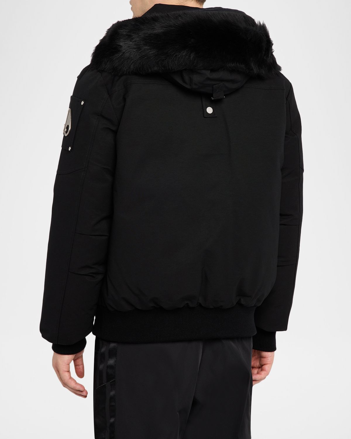 Moose Knuckles Men 's Original Ballist Shearling Trim Bomber Jacket | Thumbnail 3 Moose Knuckles Men 's Original Ballist Shearling Trim Bomber Jacket | Thumbnail 3