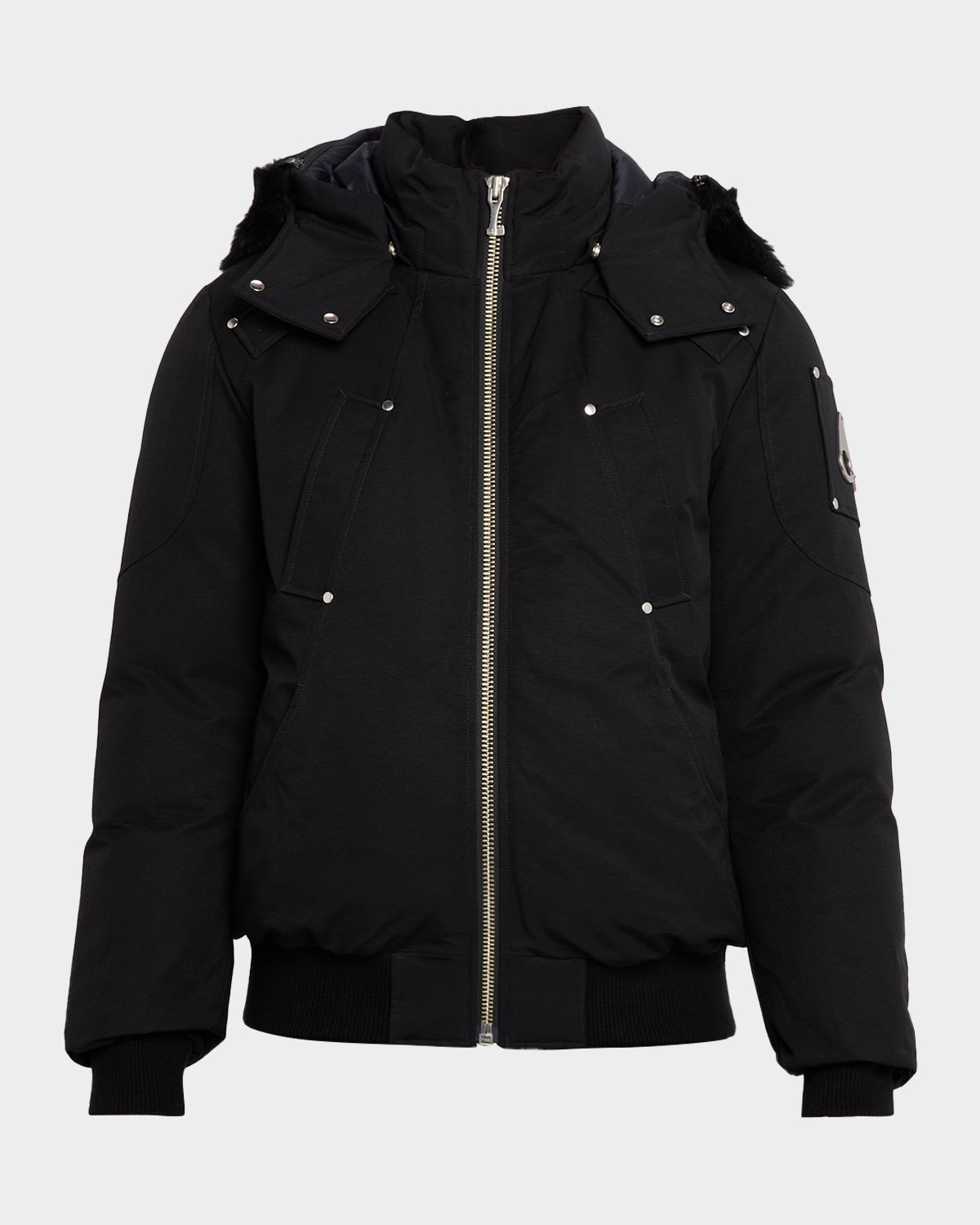 Moose Knuckles Men 's Original Ballist Shearling Trim Bomber Jacket