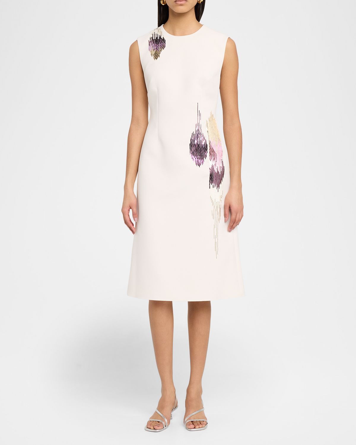 Bibhu Mohapatra Embellished Cady Sleeveless Sheath Dress | Thumbnail 5