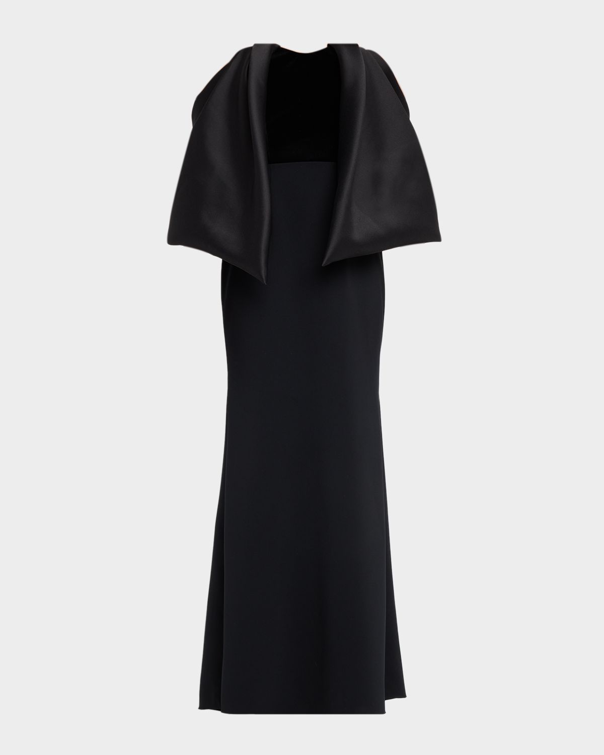 Bibhu Mohapatra Velvet and Crepe Off-the-Shoulder Gown