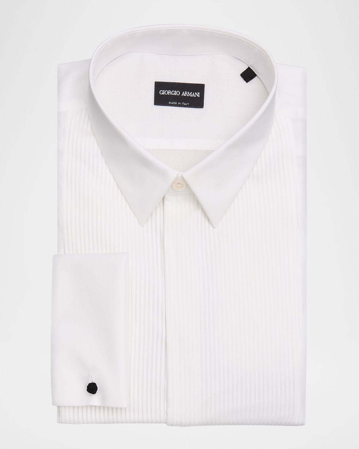 Giorgio Armani Men 's Pleated-Bib Cotton Tuxedo Shirt