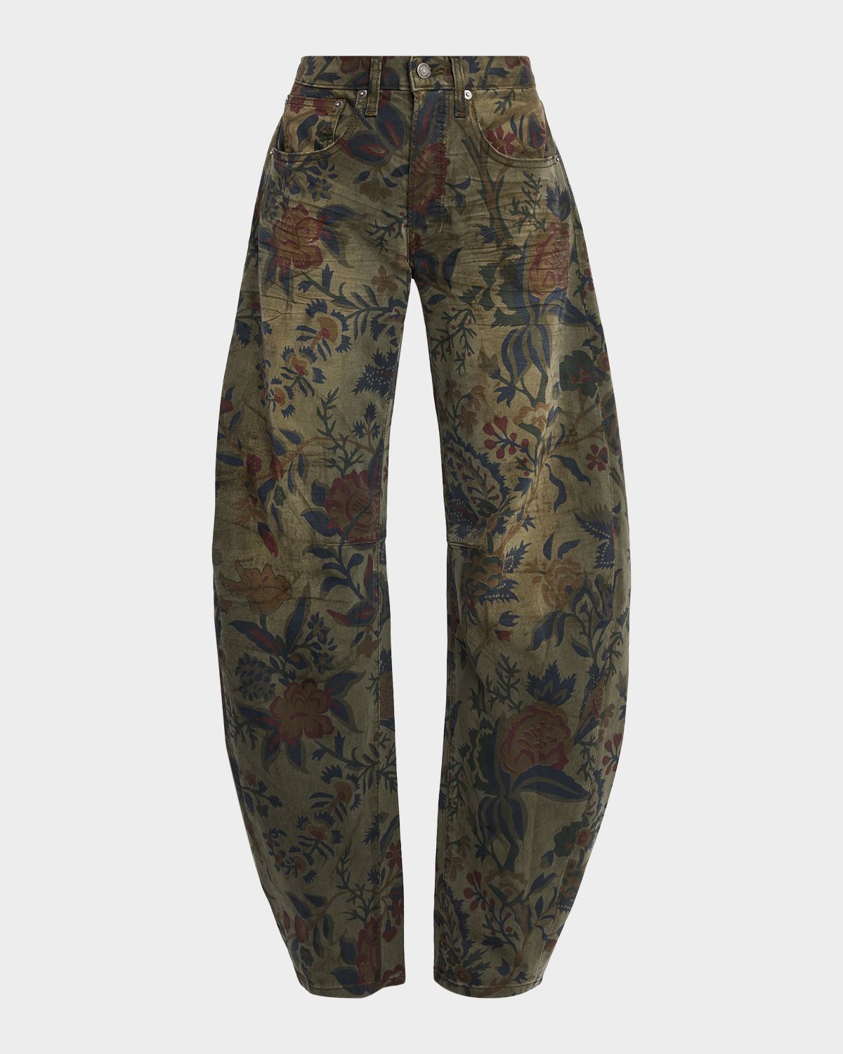 Cout De La Liberte Floral Barrel-Leg Jeans
