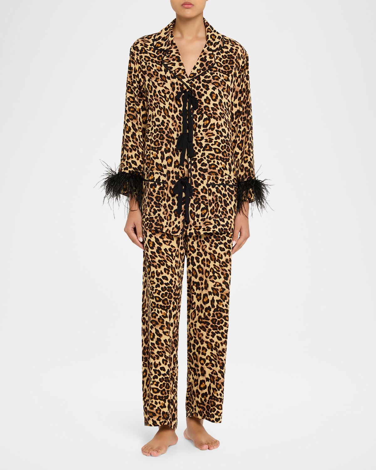 Sleeper Leopard-Print Viscose Pajama et | Thumbnail 5