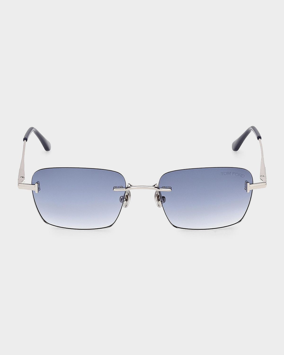TOM FORD Jake 54mm Metal Rectangular Sunglasses