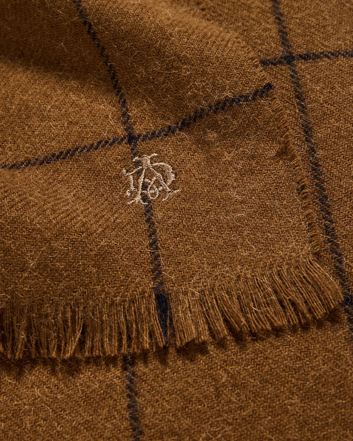 dunhill Men 's Cashmere Windowpane Check Scarf