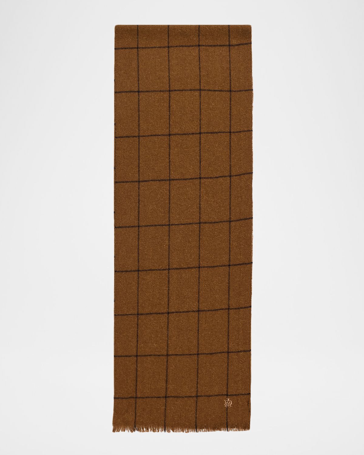 dunhill Men 's Cashmere Windowpane Check Scarf | Thumbnail 5