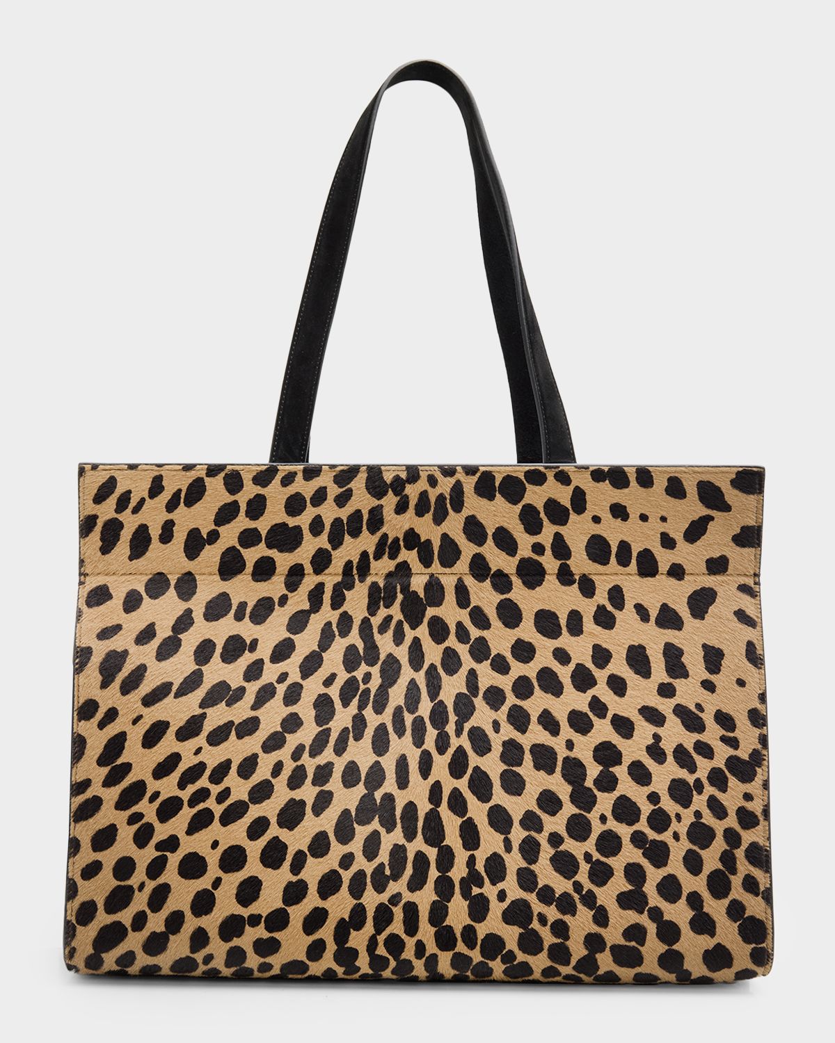 Khaite Crosby Spotted Calf Hair & Suede Shoulder Bag