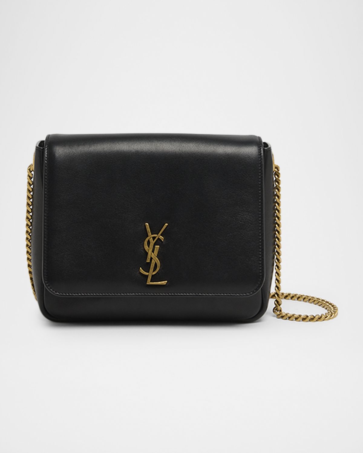 Saint Laurent Kate YSL Flap Shoulder Bag in Leather