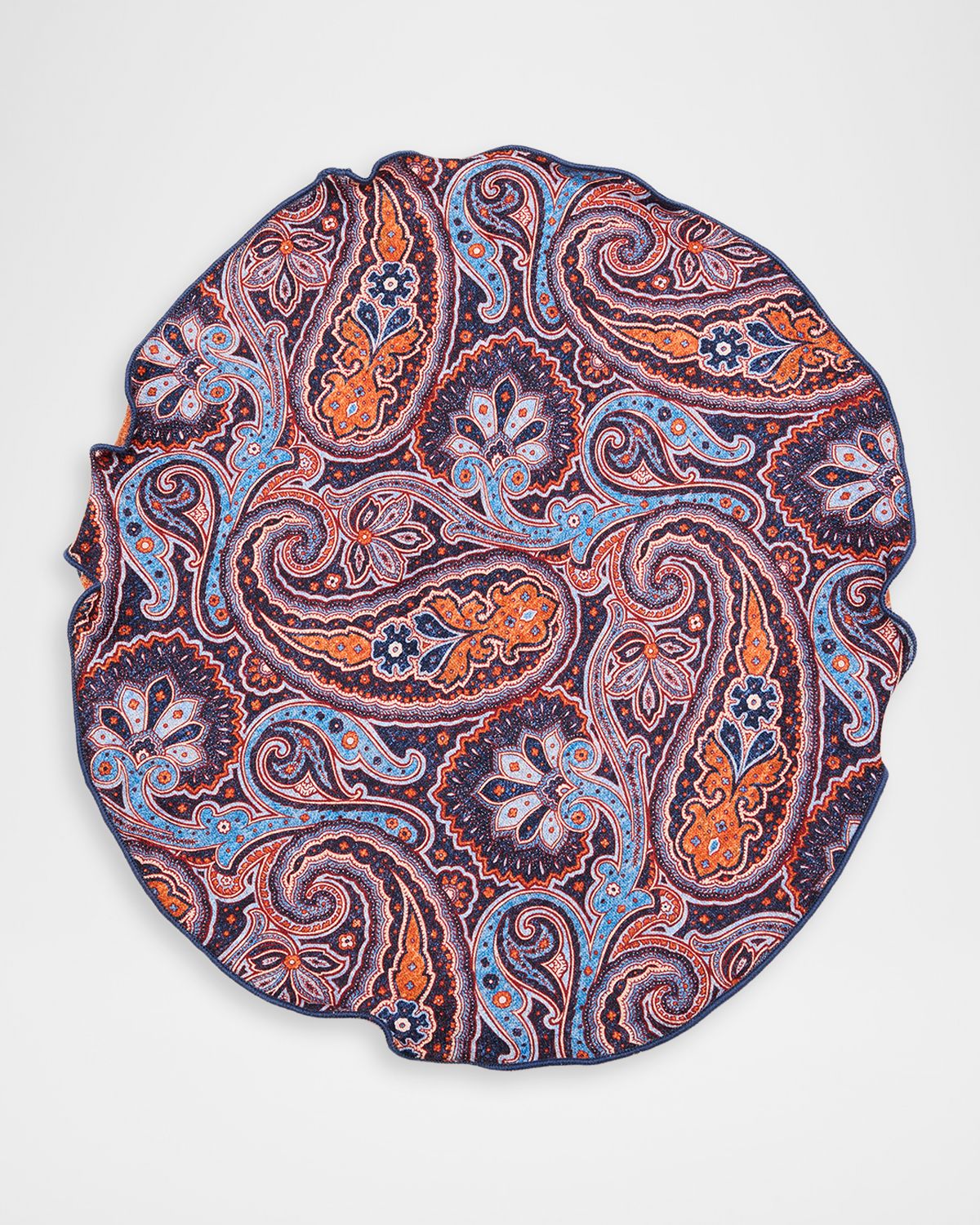 Edward Armah Men 's Reversible Paisley Silk Pocket Circle | Thumbnail 5 Edward Armah Men 's Reversible Paisley Silk Pocket Circle | Thumbnail 5